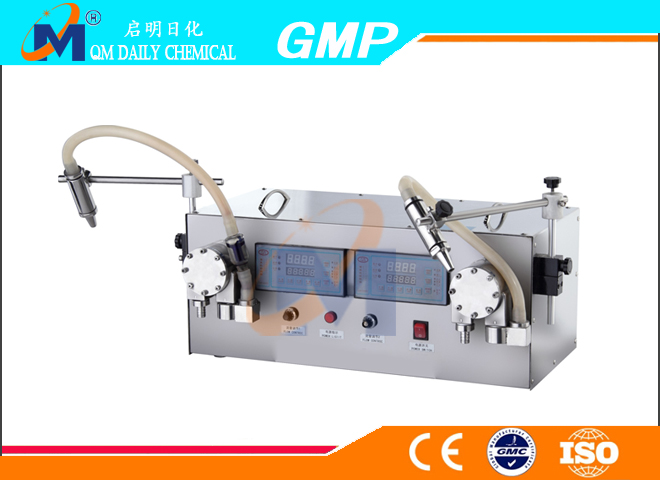 Semi-automatic double liquid filling machine